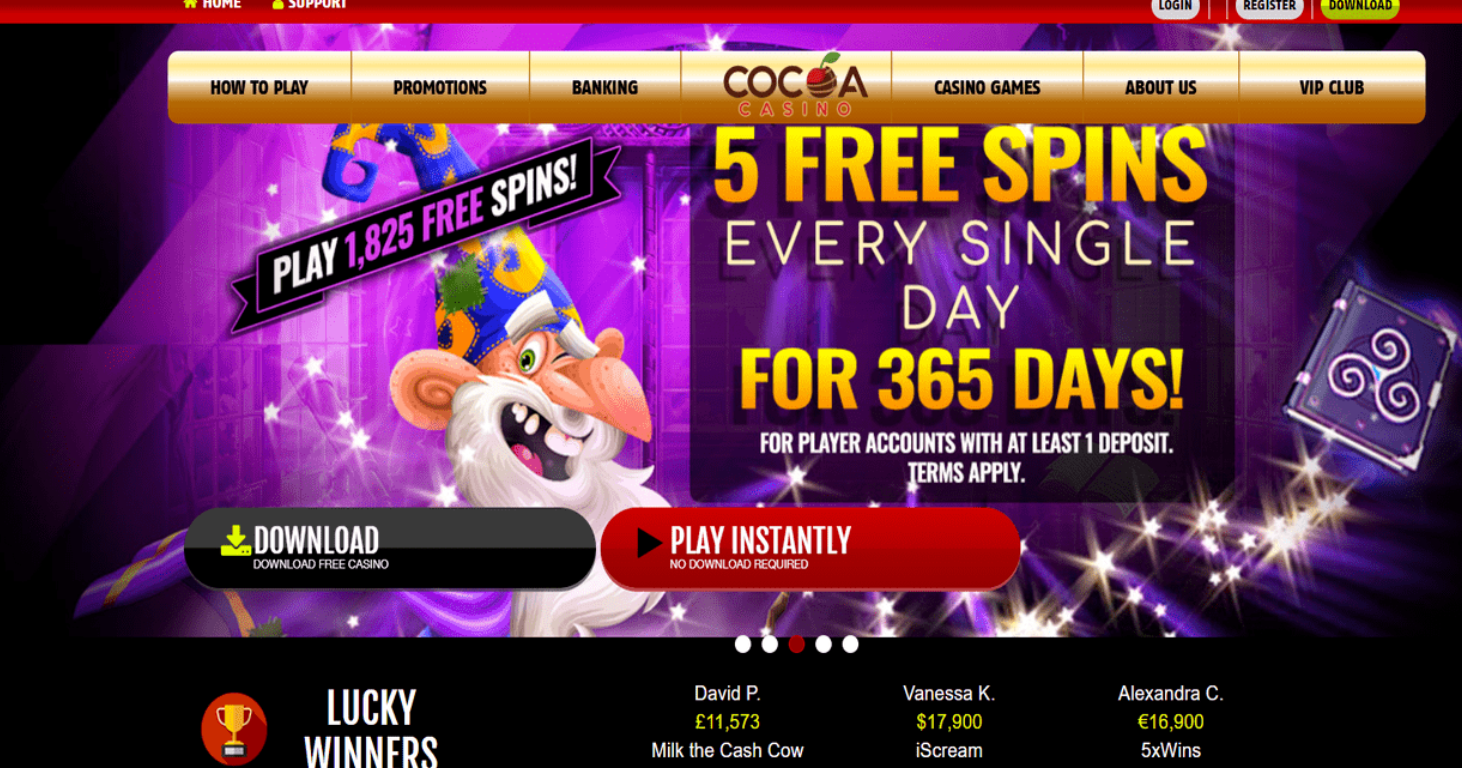 Get bonuses and improve your game with Cocoa Casino! 2